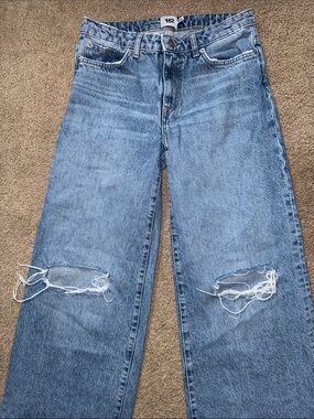157 freeway distressed jeans wide leg